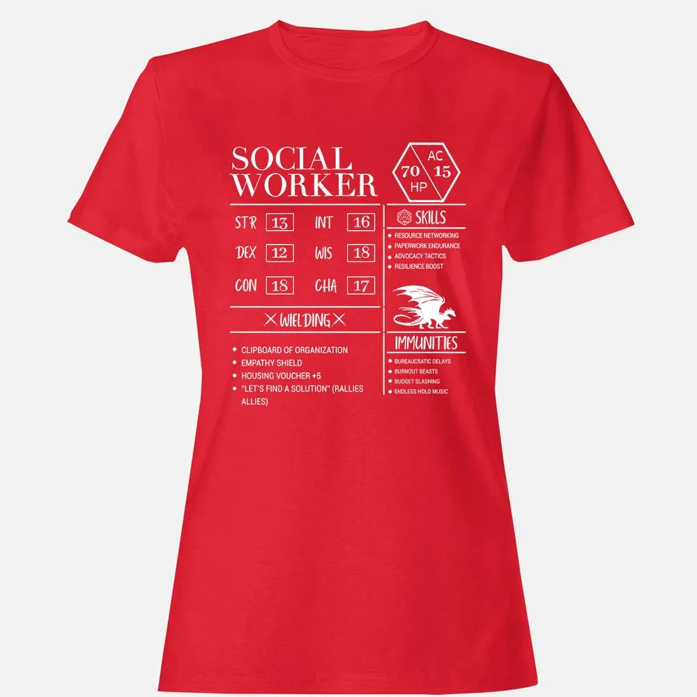Social Worker New Women's T-Shirt - Red - 13