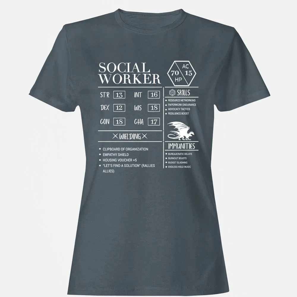 Social Worker New Women's T-Shirt - Charcoal - 3