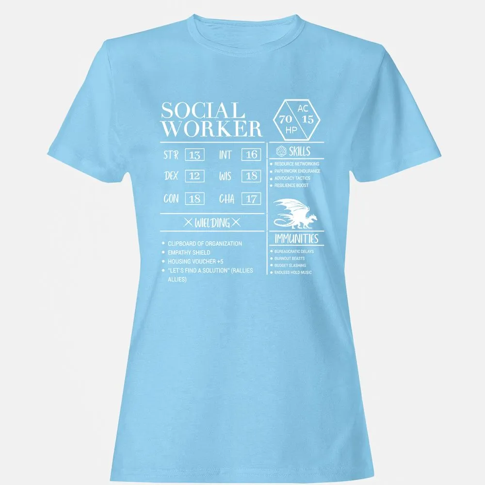 Social Worker New Women's T-Shirt - Light Blue - 8