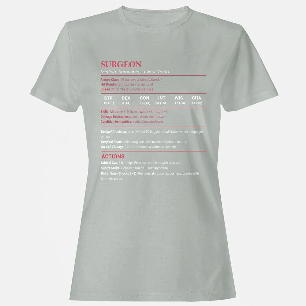 Surgeon Stats Women's T-Shirt - Ash - 2
