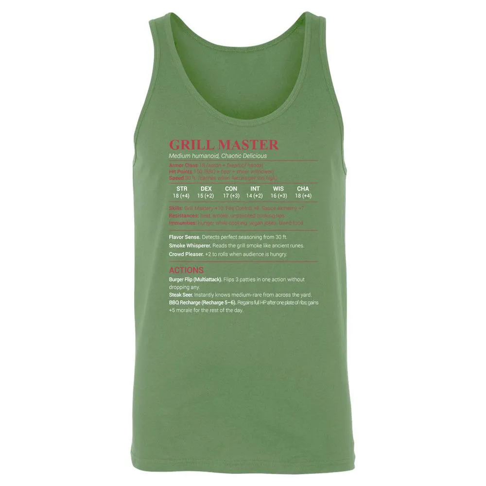 Grill Master Unisex Jersey Tank - Leaf - 10