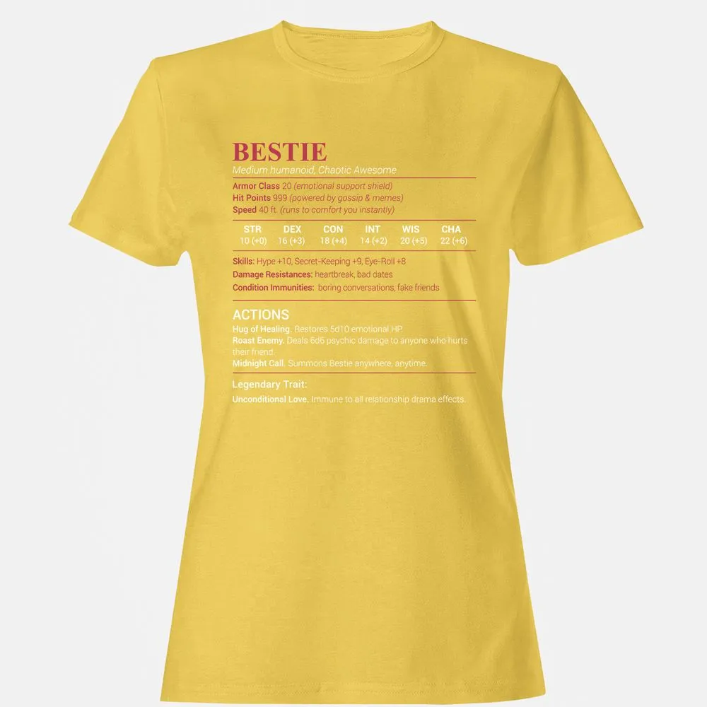 Bestie Stats Women's T-Shirt - Daisy - 4