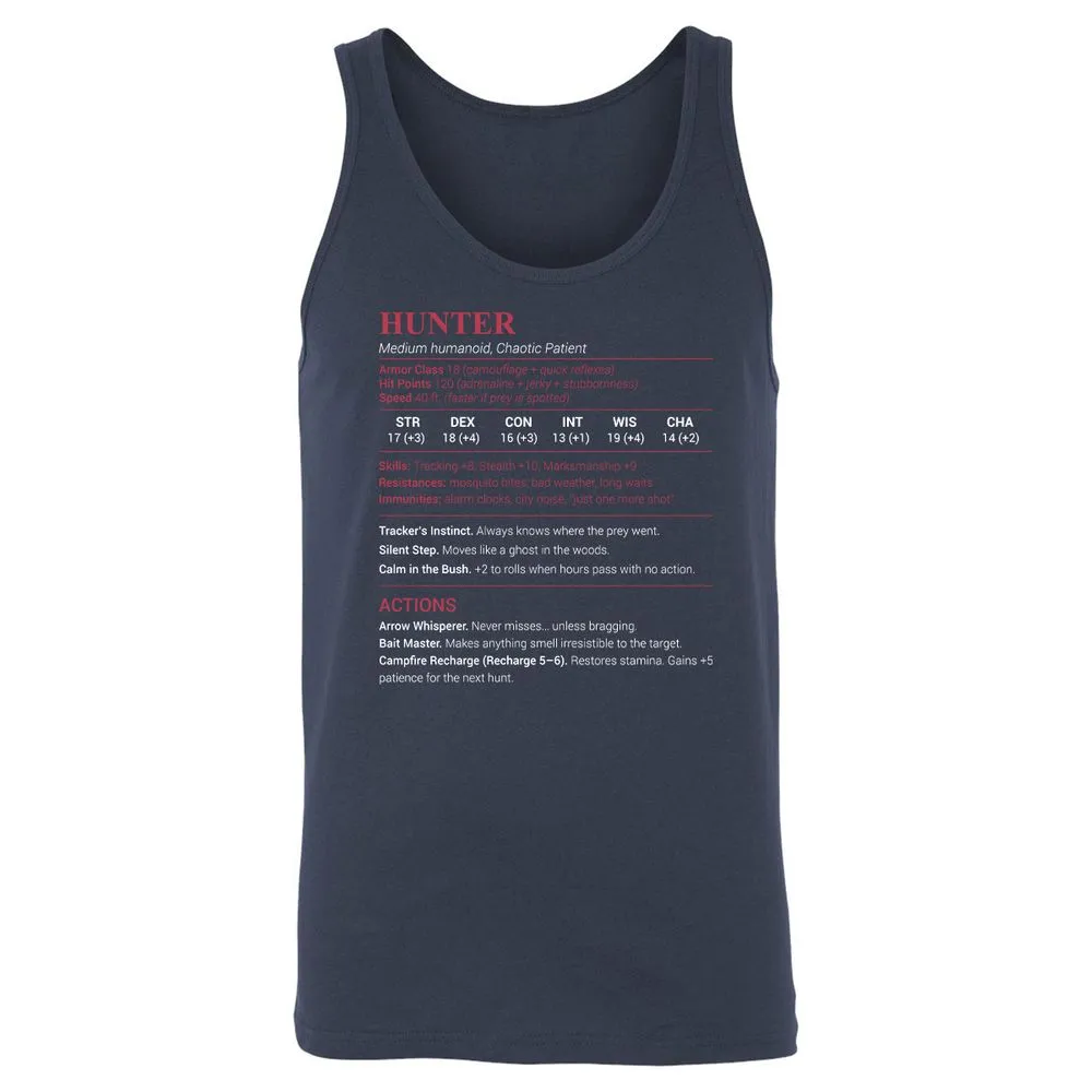 Hunter Stats Unisex Jersey Tank - Navy - 2