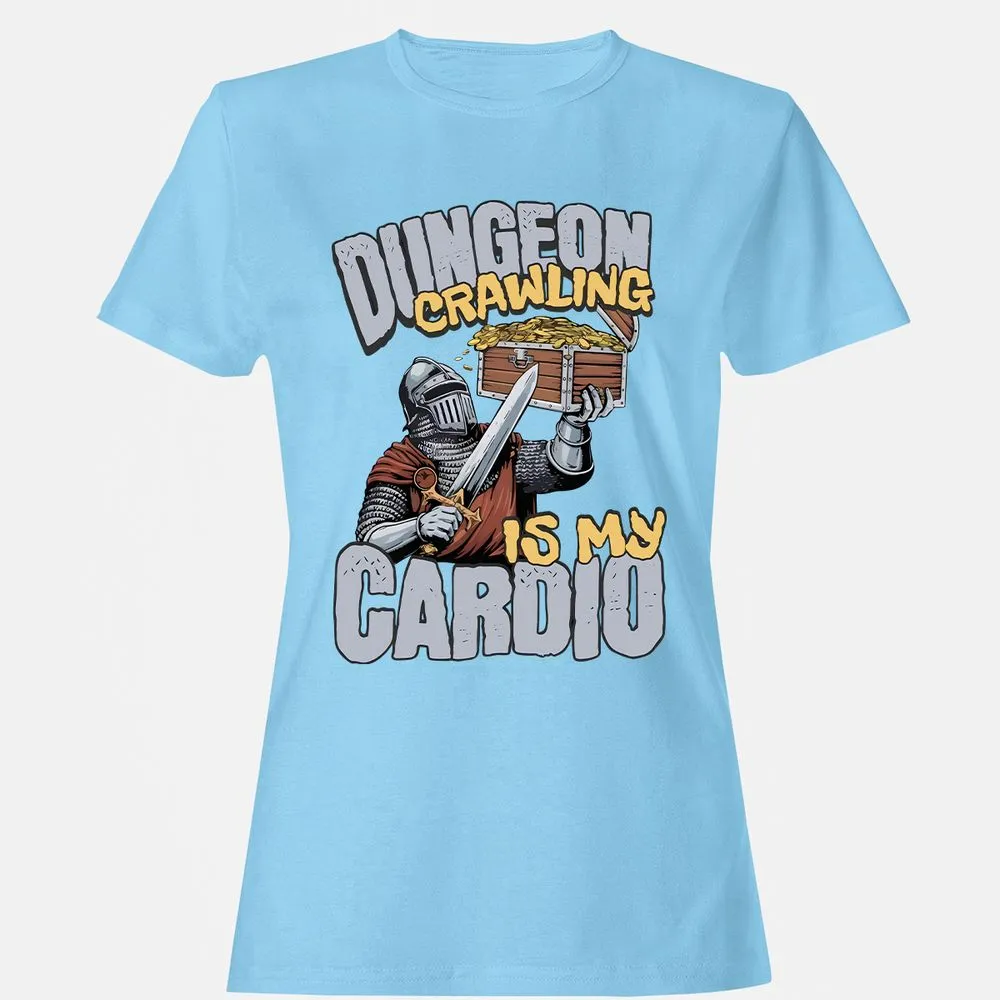 Dungeon Crawling Is My Cardio Women's T-Shirt - Light Blue - 8