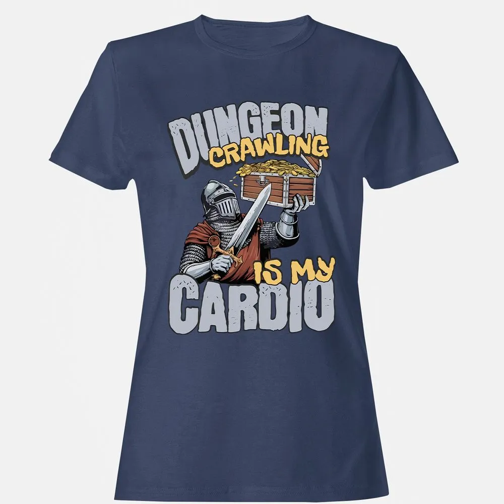 Dungeon Crawling Is My Cardio Women's T-Shirt - Navy - 10