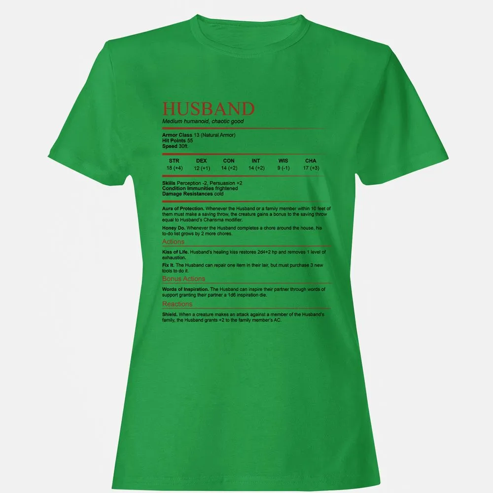 Husband White Women's T-Shirt - Irish Green - 7