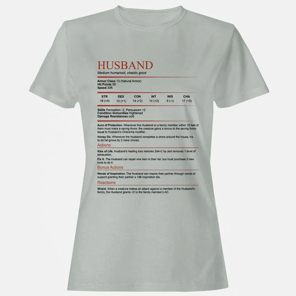 Husband White Women's T-Shirt - Ash - 2