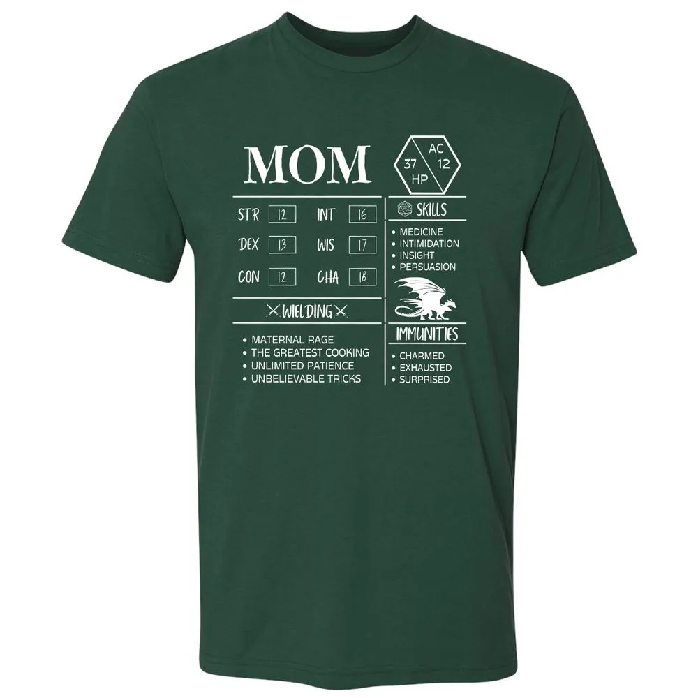 Mom Stats 2 Premium Unisex T-Shirt - Forest Green - 13