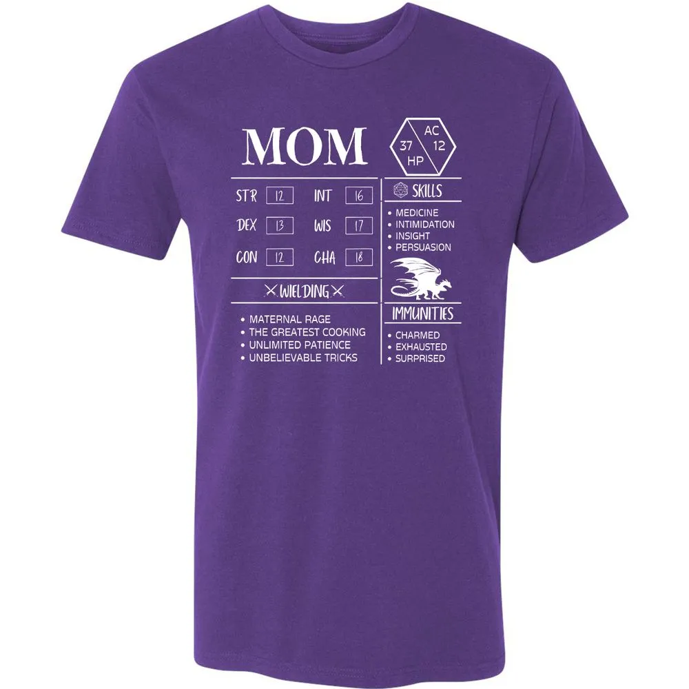 Mom Stats 2 Premium Unisex T-Shirt - Purple Rush - 7