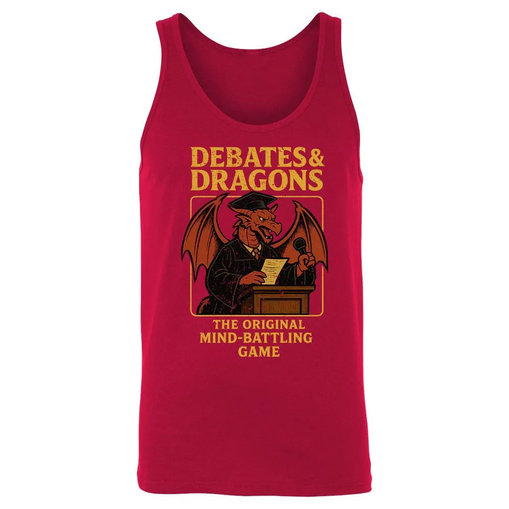 Debates & Dragons Unisex Jersey Tank - Red - 11