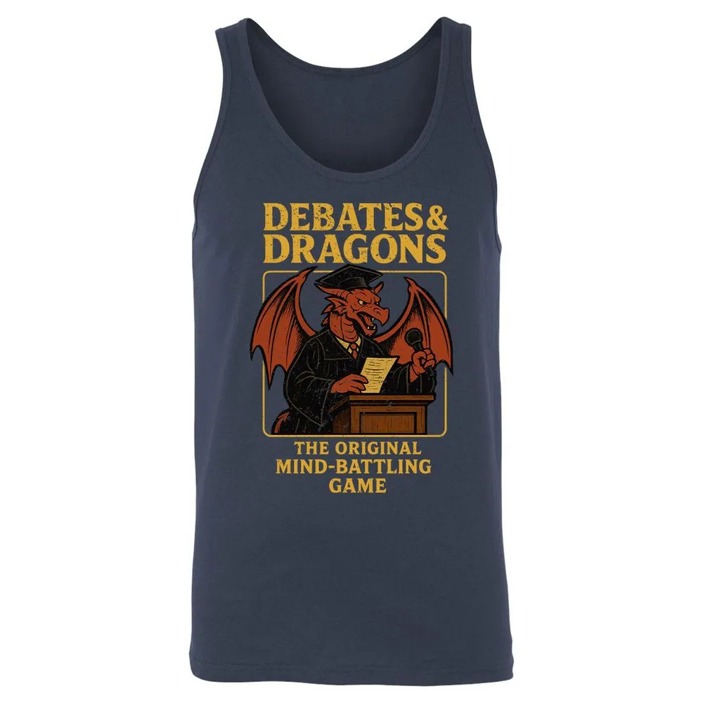 Debates & Dragons Unisex Jersey Tank - Navy - 2