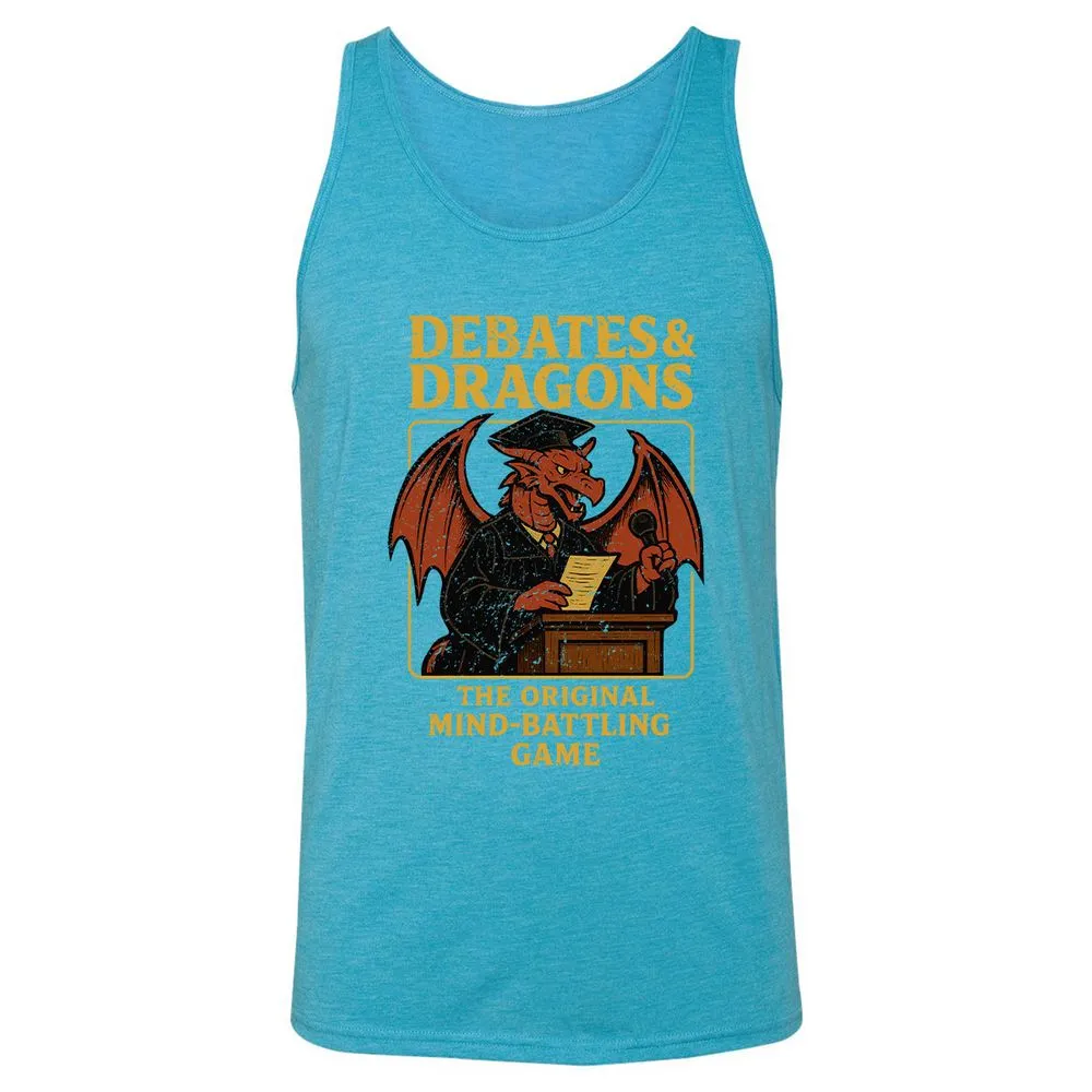 Debates & Dragons Unisex Jersey Tank - Aqua Triblend - 3