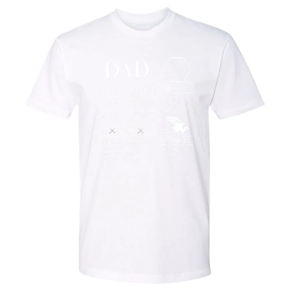 Dad Stats 2 Premium Unisex T-Shirt - White - 4