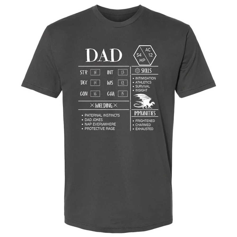 Dad Stats 2 Premium Unisex T-Shirt - Heavy Metal - 8