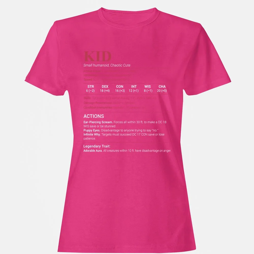 Kid Stats Women's T-Shirt - Heliconia - 6