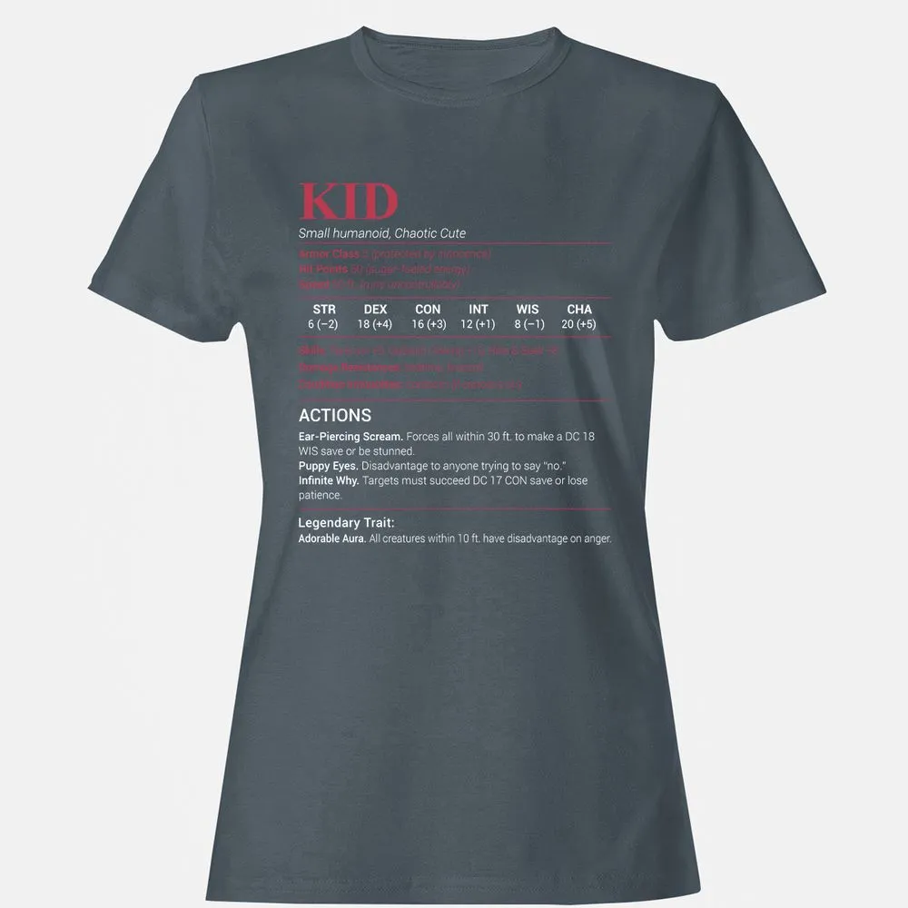 Kid Stats Women's T-Shirt - Charcoal - 3