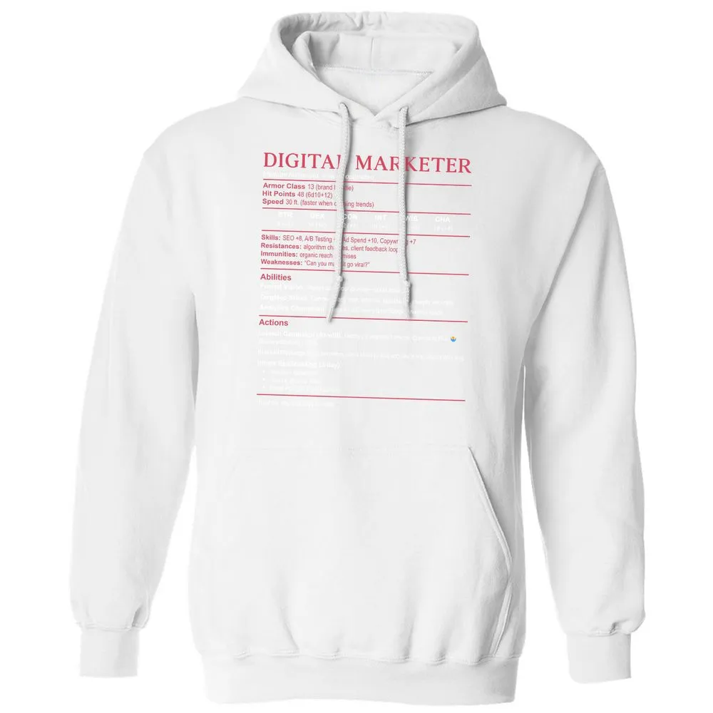 Digital Marketer Stats Classic Unisex Hoodie - White - 11