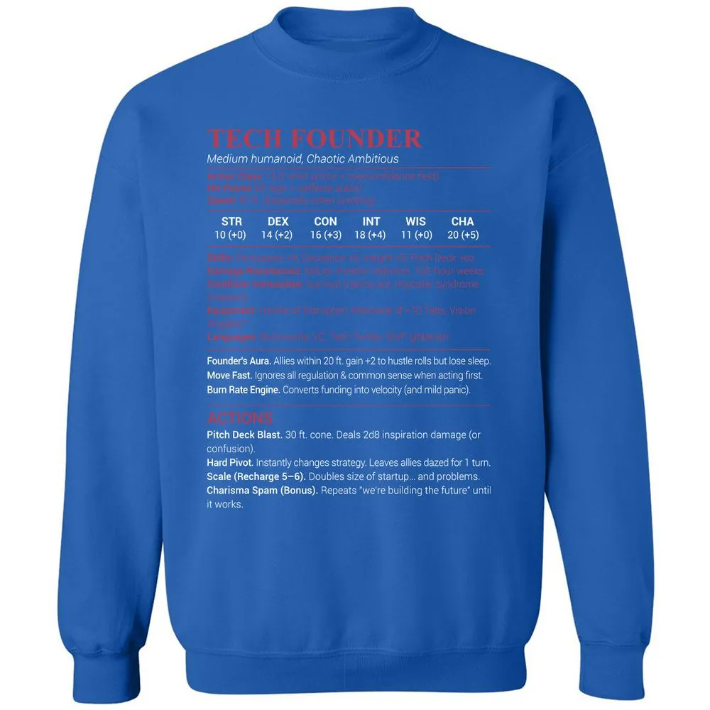 Tech Founder Classic Unisex Sweatshirt - Royal - 9