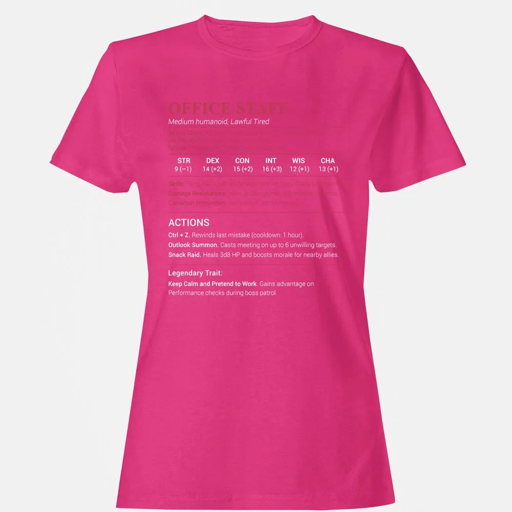 Office Staff Women's T-Shirt - Heliconia - 6
