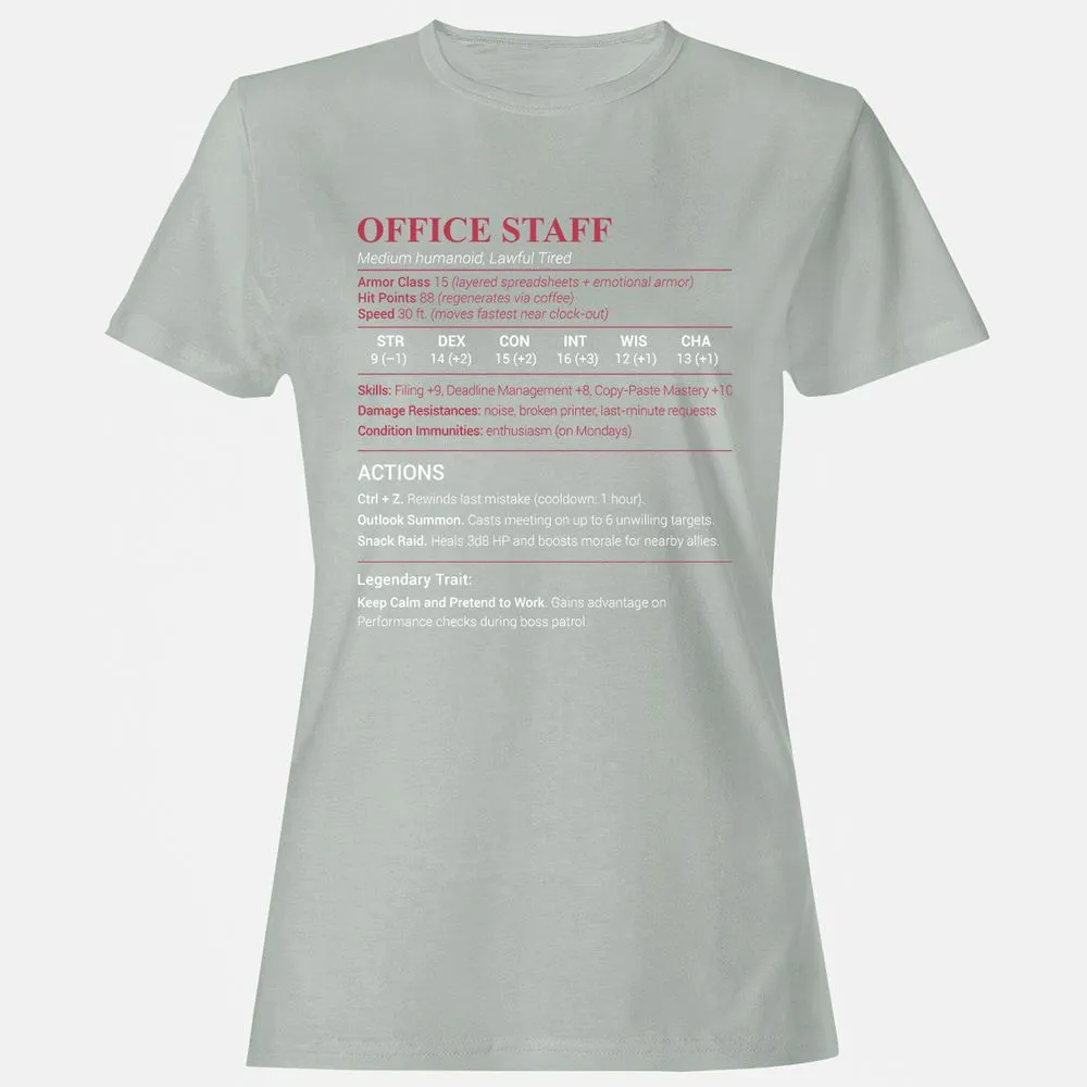 Office Staff Women's T-Shirt - Ash - 2