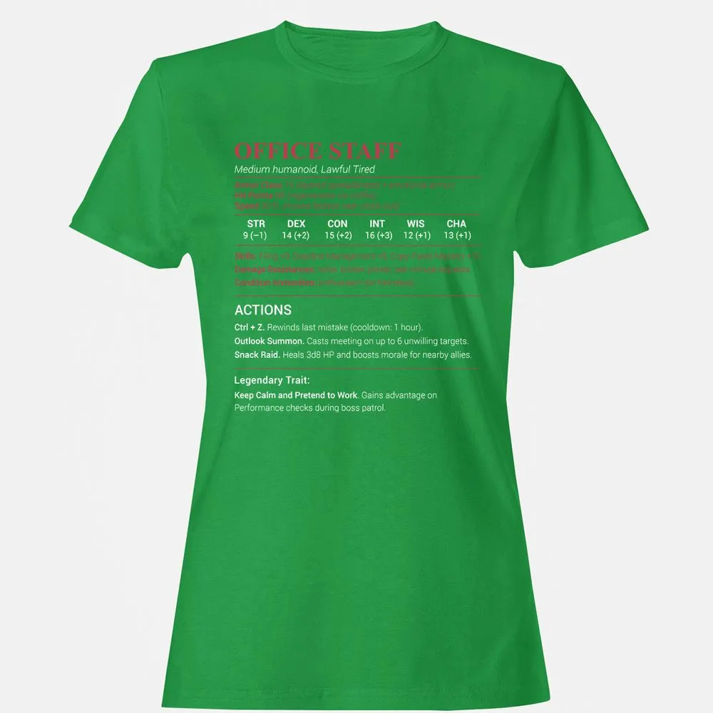 Office Staff Women's T-Shirt - Irish Green - 7