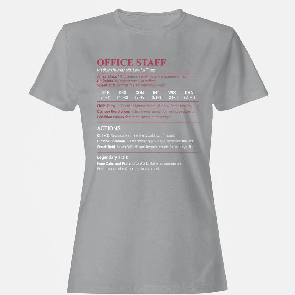 Office Staff Women's T-Shirt - Sport Grey - 15