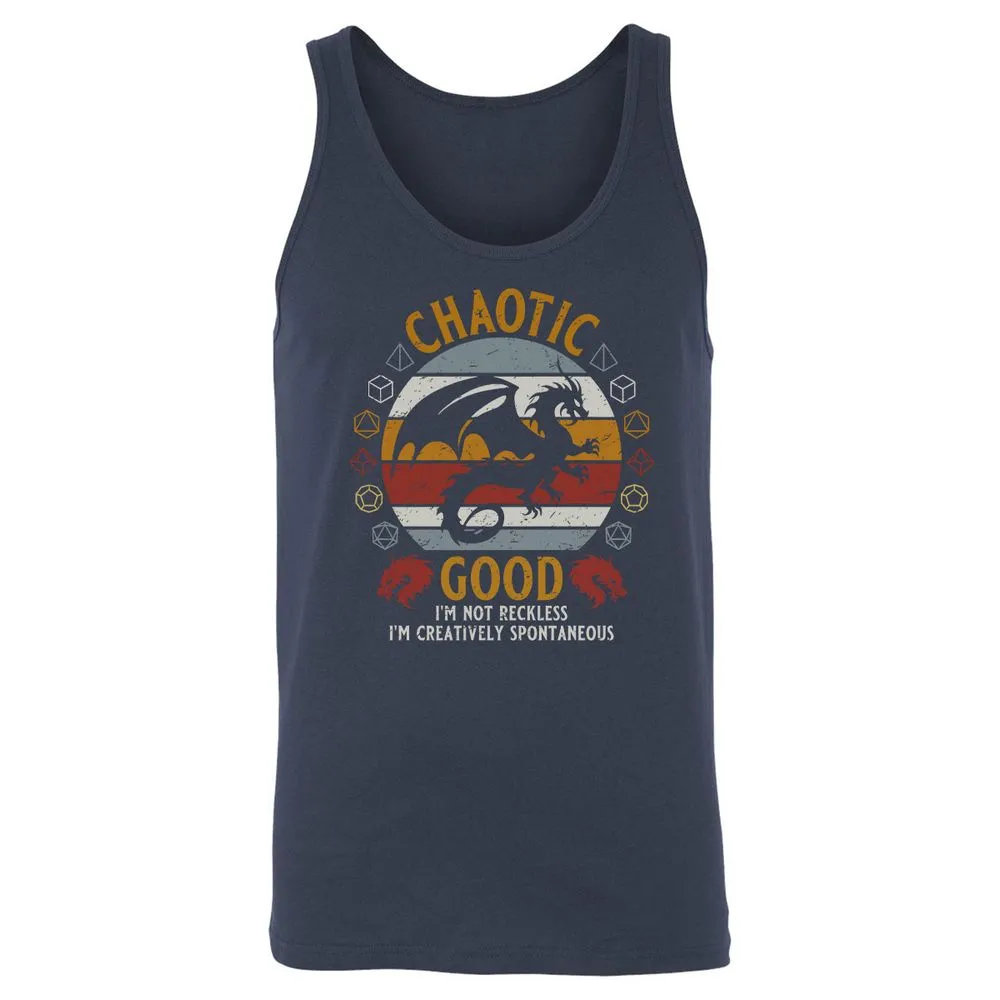 Chaotic Good Unisex Jersey Tank - Navy - 2