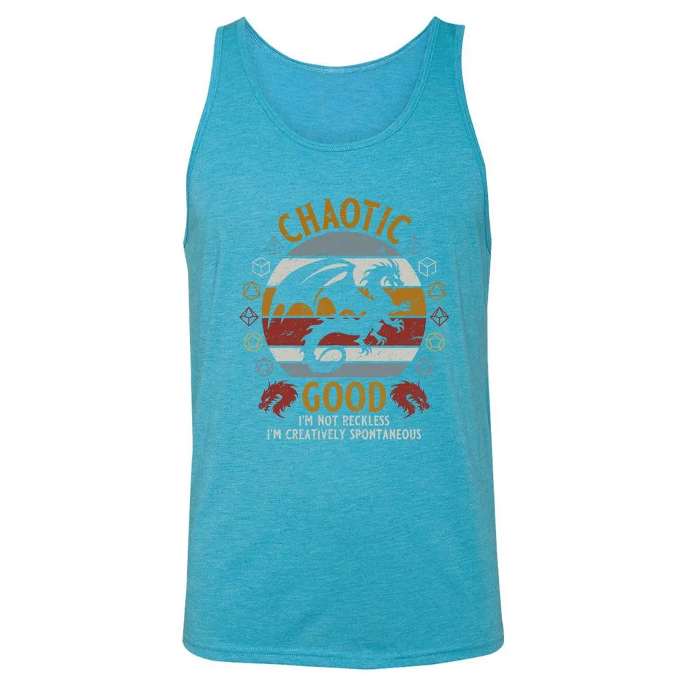 Chaotic Good Unisex Jersey Tank - Aqua Triblend - 3