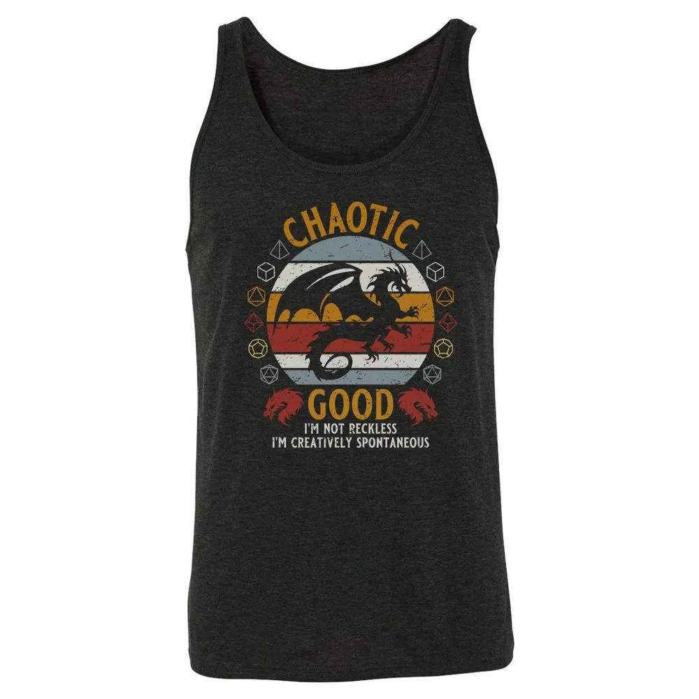 Chaotic Good Unisex Jersey Tank - Charcoal Black Triblend - 5