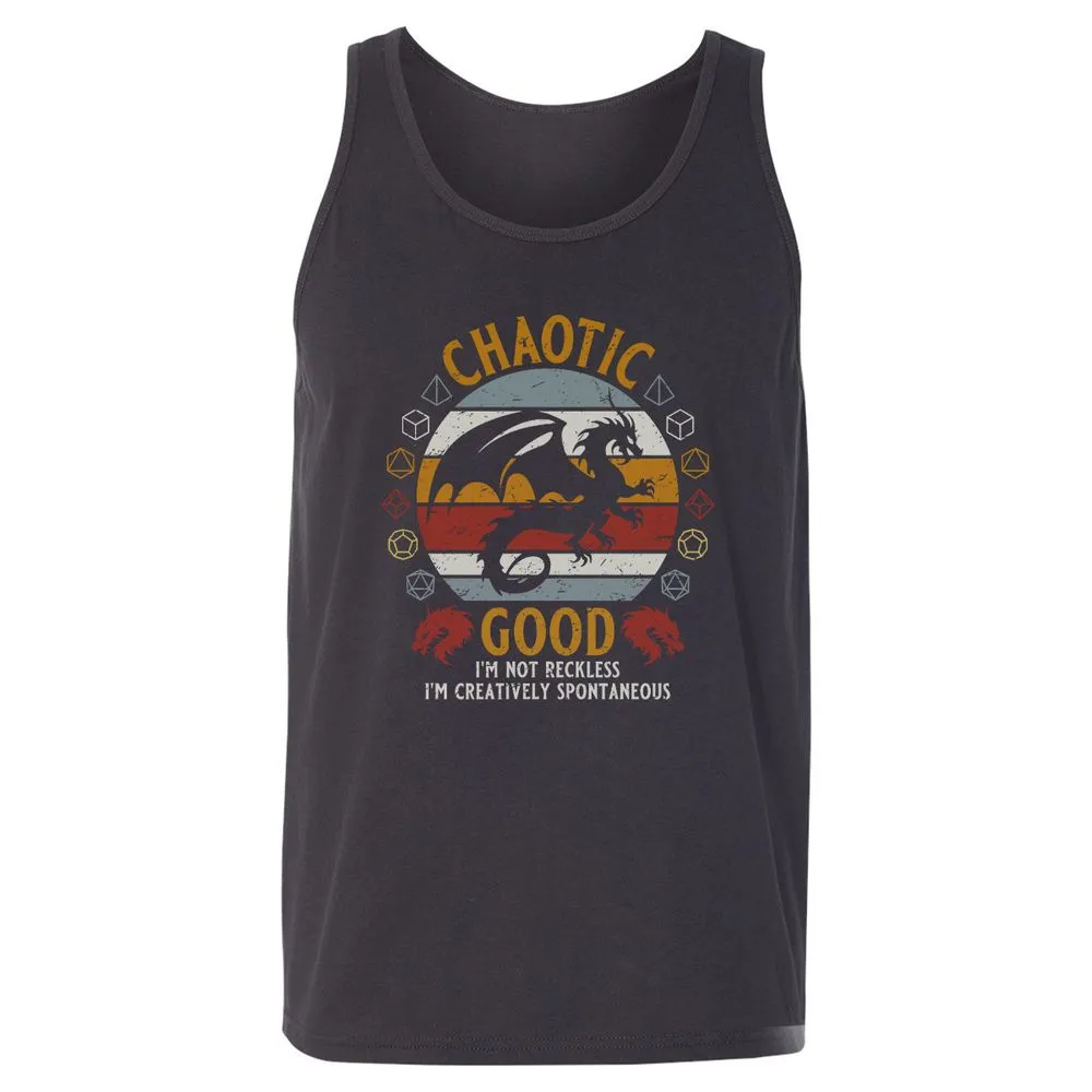Chaotic Good Unisex Jersey Tank - Dark Grey - 7