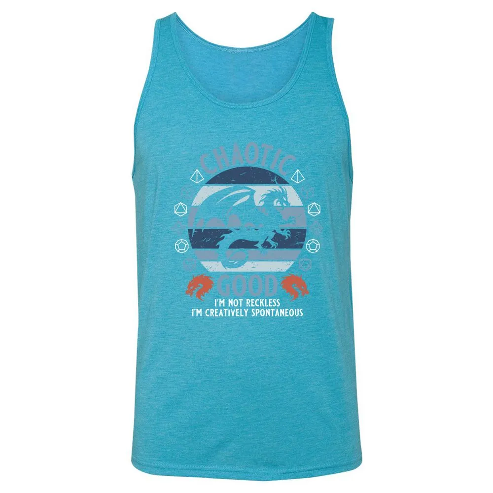 Chaotic Good 2 Unisex Jersey Tank - Aqua Triblend - 3