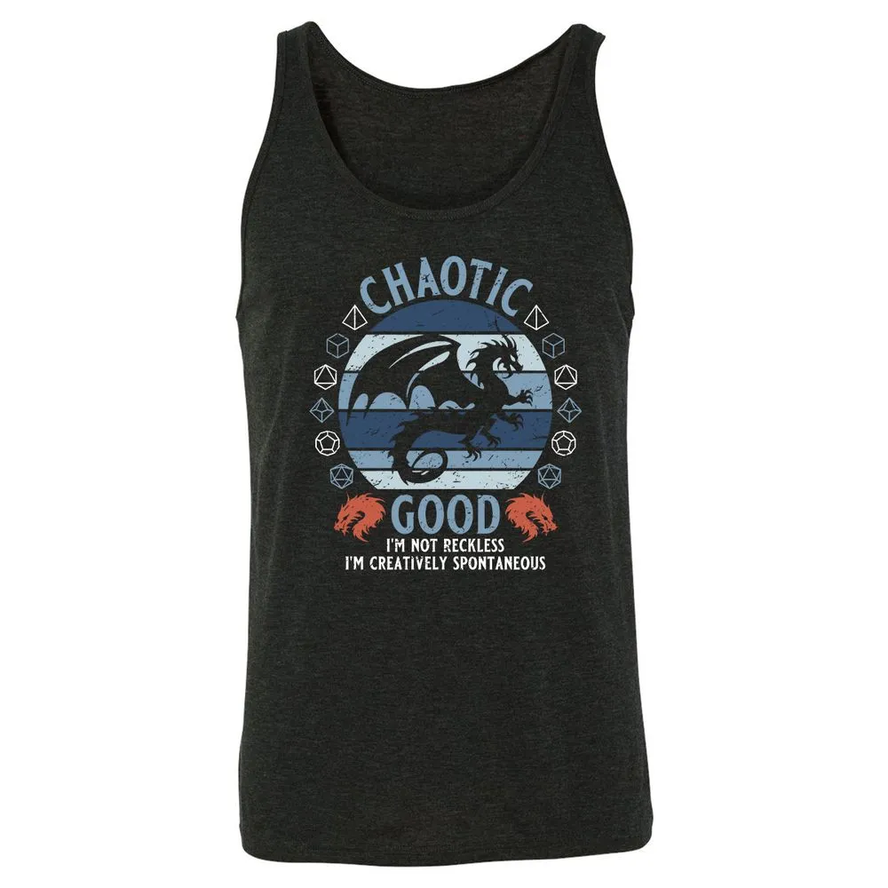 Chaotic Good 2 Unisex Jersey Tank - Charcoal Black Triblend - 5