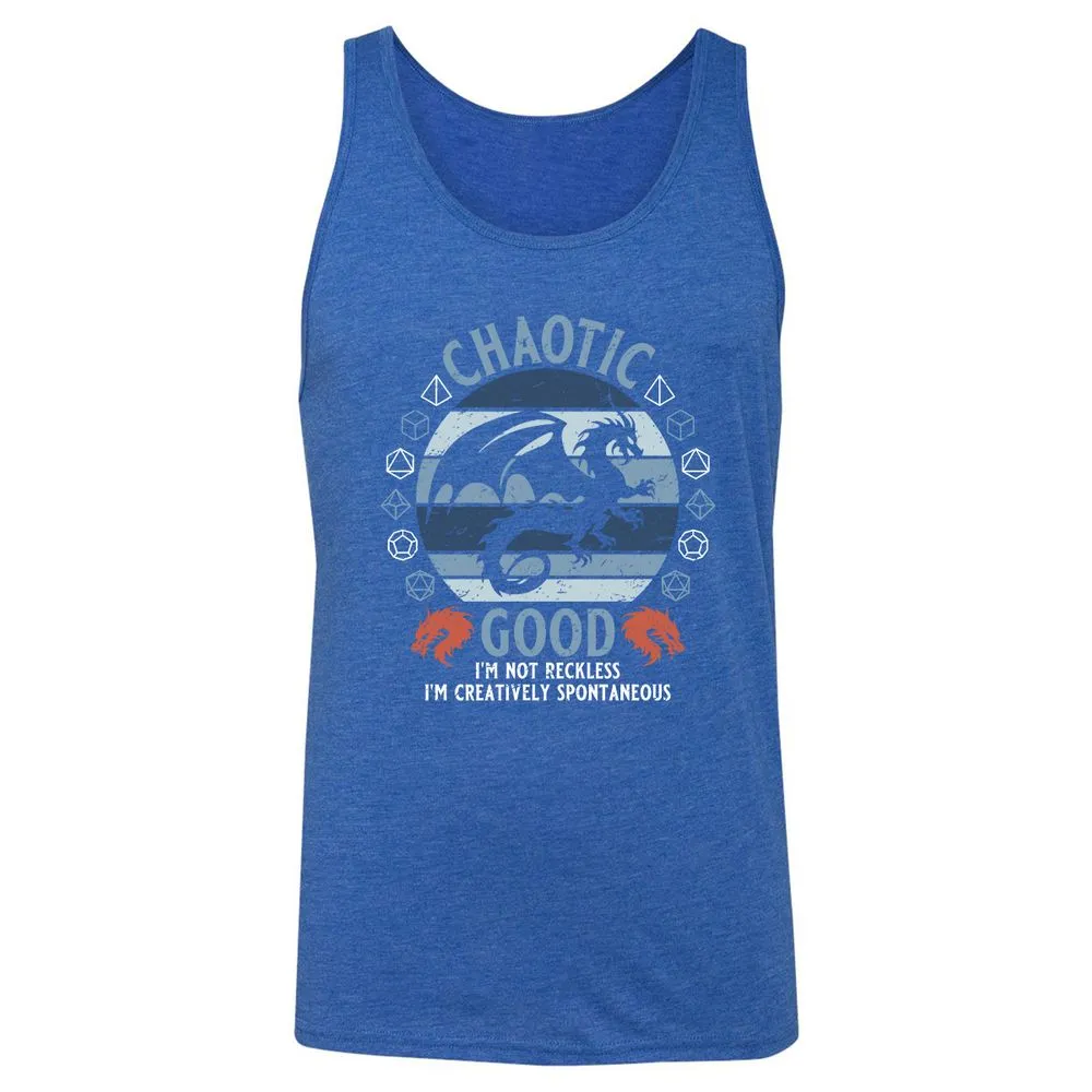 Chaotic Good 2 Unisex Jersey Tank - True Royal Triblend - 12