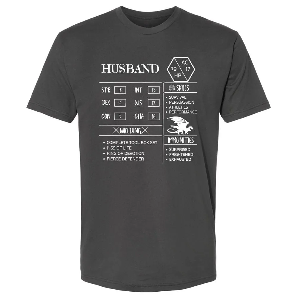 Husband Stats 2 Premium Unisex T-Shirt - Heavy Metal - 8