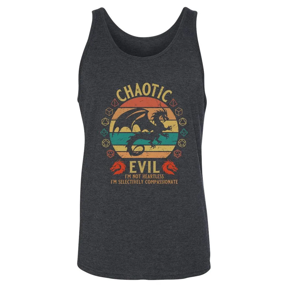 Chaotic Evil Unisex Jersey Tank - Dark Grey Heather - 6