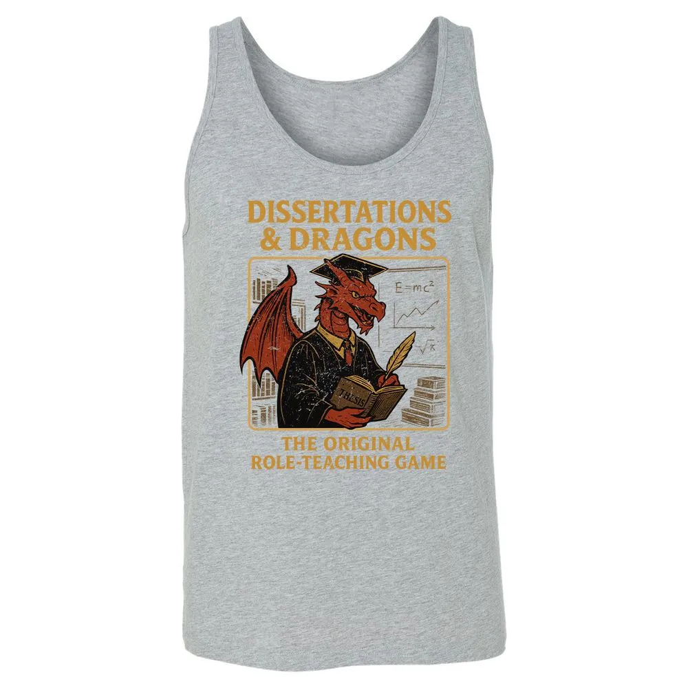 Disserations & Dragons Unisex Jersey Tank - Athletic Heather - 4