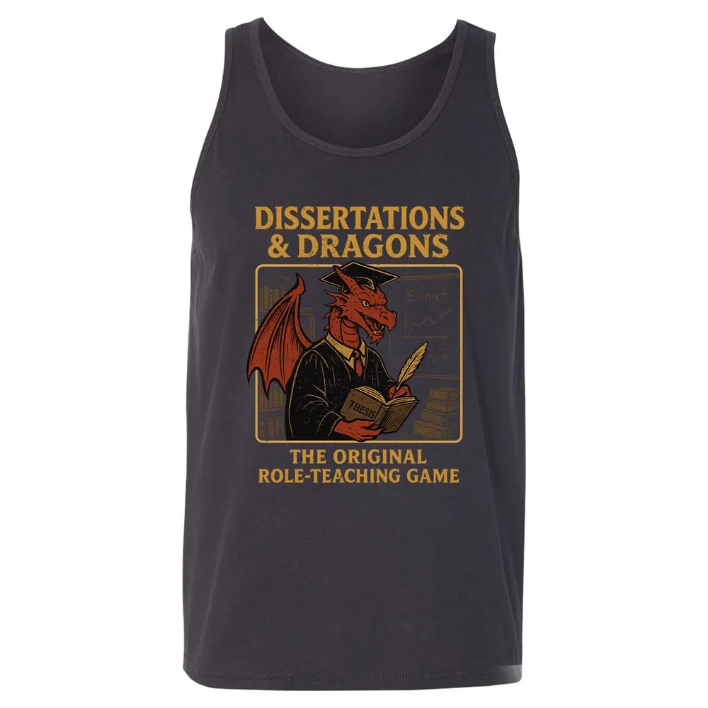 Disserations & Dragons Unisex Jersey Tank - Dark Grey - 7