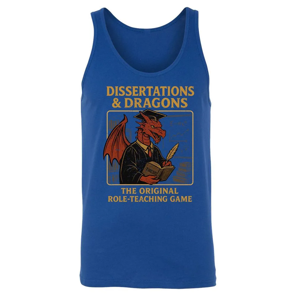 Disserations & Dragons Unisex Jersey Tank - True Royal - 13