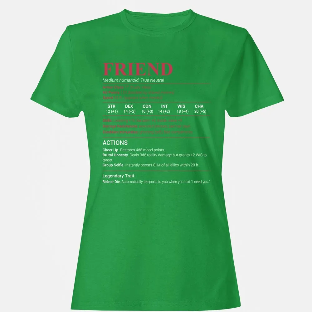 Friend Stats Women's T-Shirt - Irish Green - 7