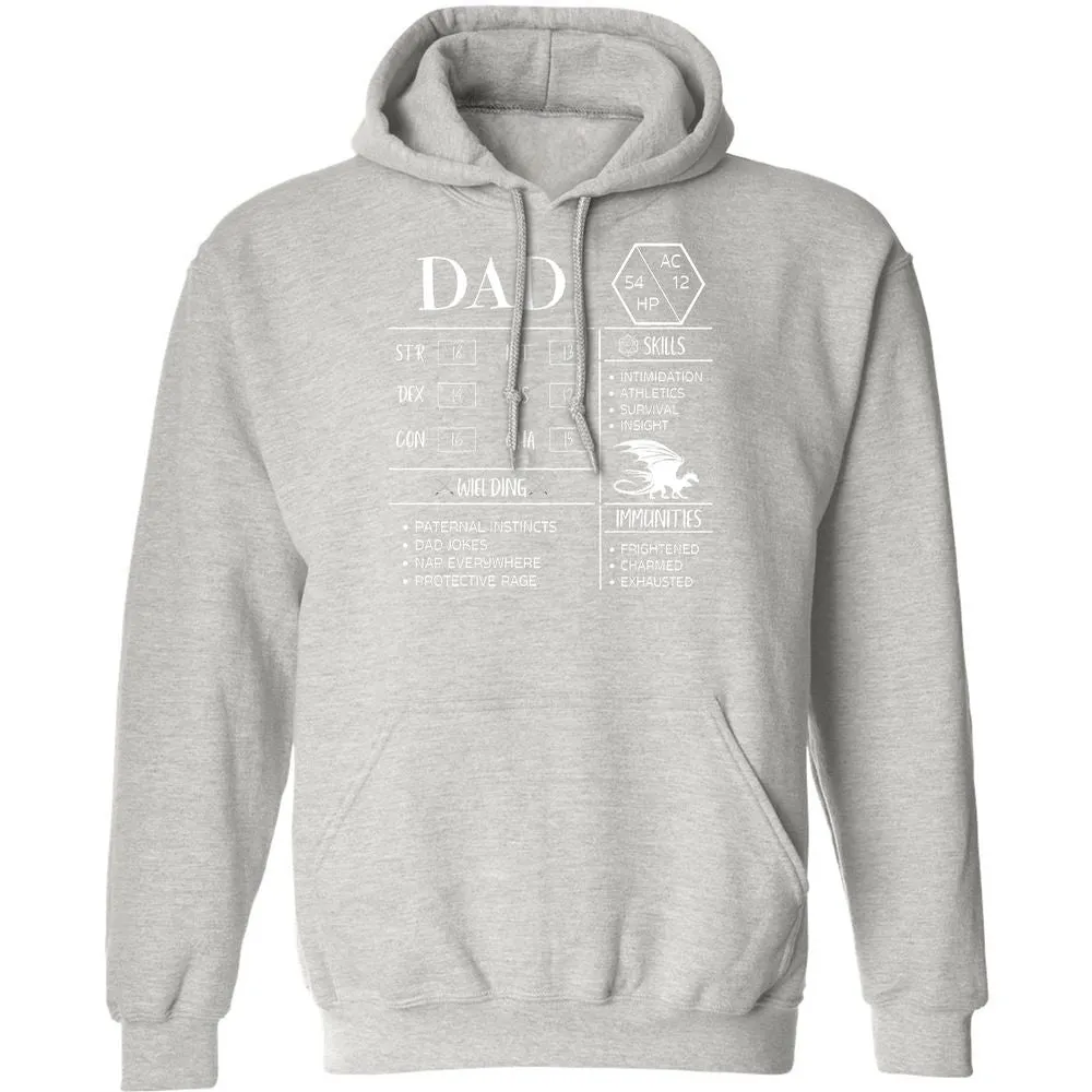 Dad Stats 2 Classic Unisex Hoodie - Ash - 8