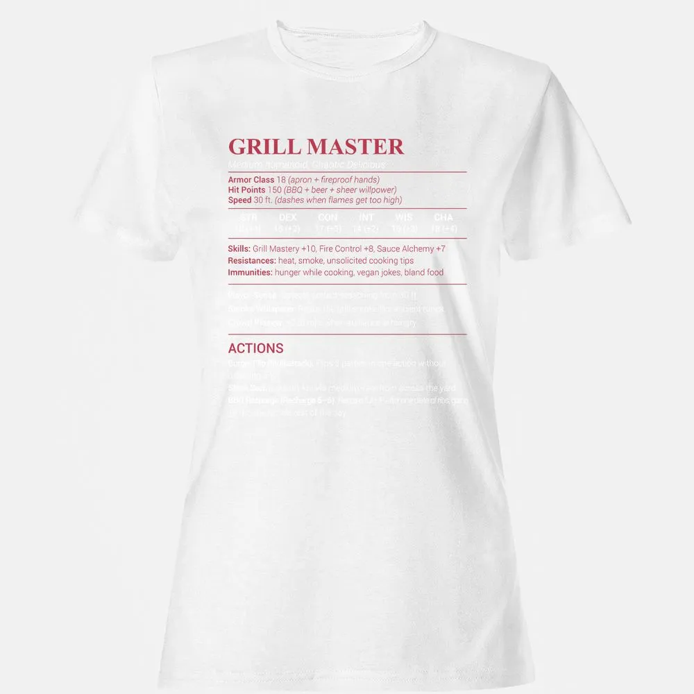 Grill Master Women's T-Shirt - White - 16