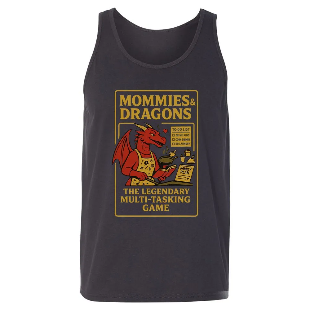 Mommies & Dragons Unisex Jersey Tank - Dark Grey - 7