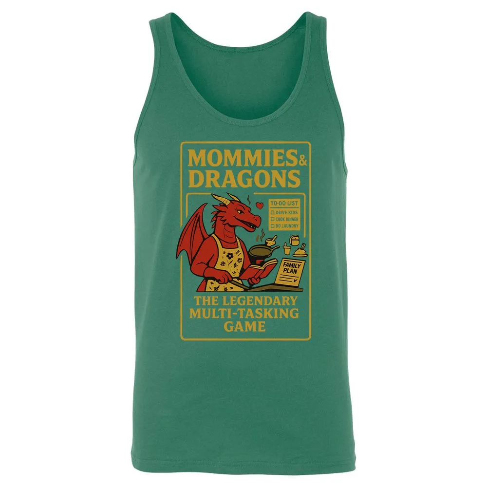 Mommies & Dragons Unisex Jersey Tank - Kelly - 9