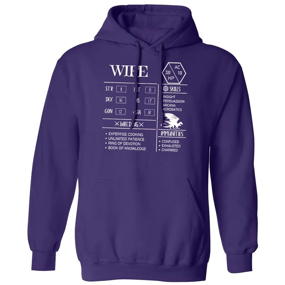 Wife Stats 2 Classic Unisex Hoodie - Purple - 6