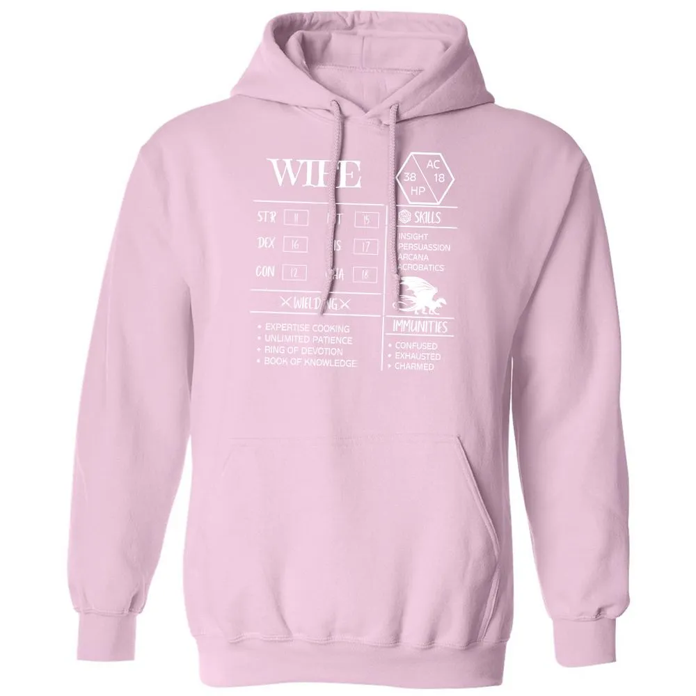 Wife Stats 2 Classic Unisex Hoodie - Light Pink - 3