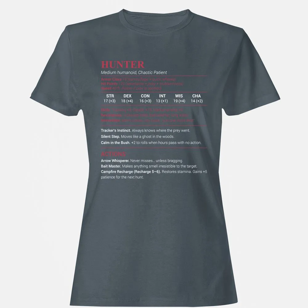 Hunter Stats Women's T-Shirt - Charcoal - 3