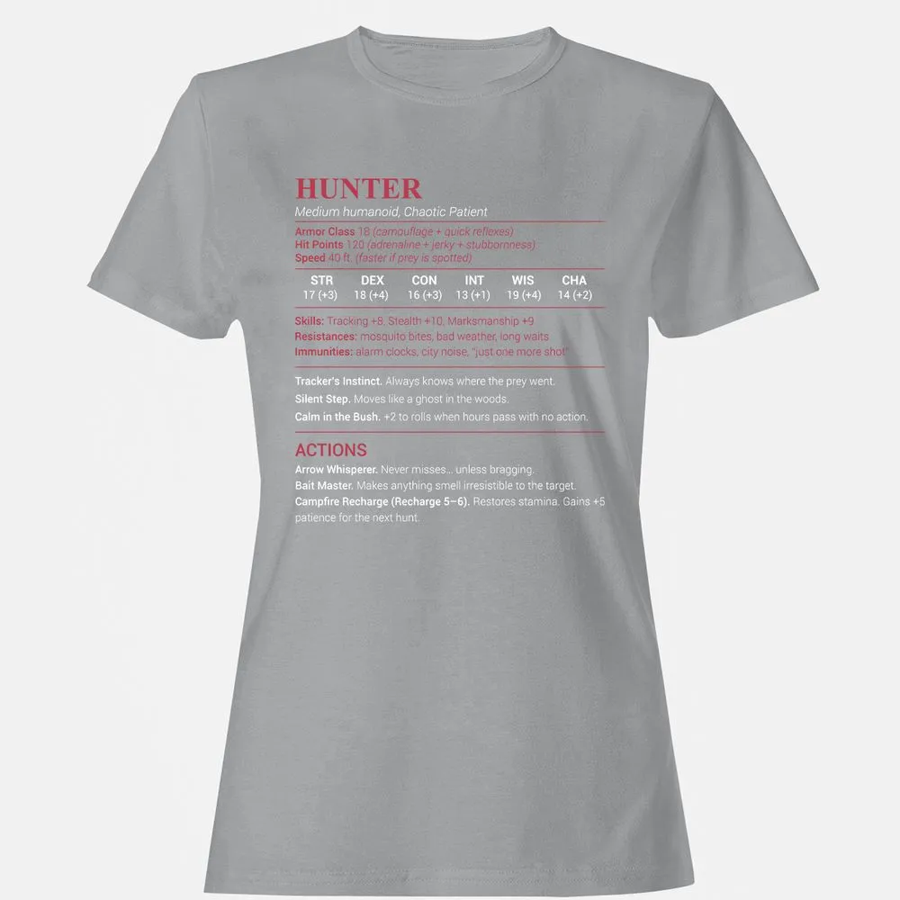 Hunter Stats Women's T-Shirt - Sport Grey - 15