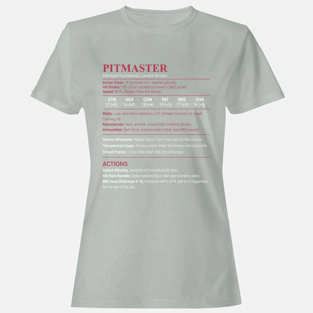 Pitmaster Stats Women's T-Shirt - Ash - 2