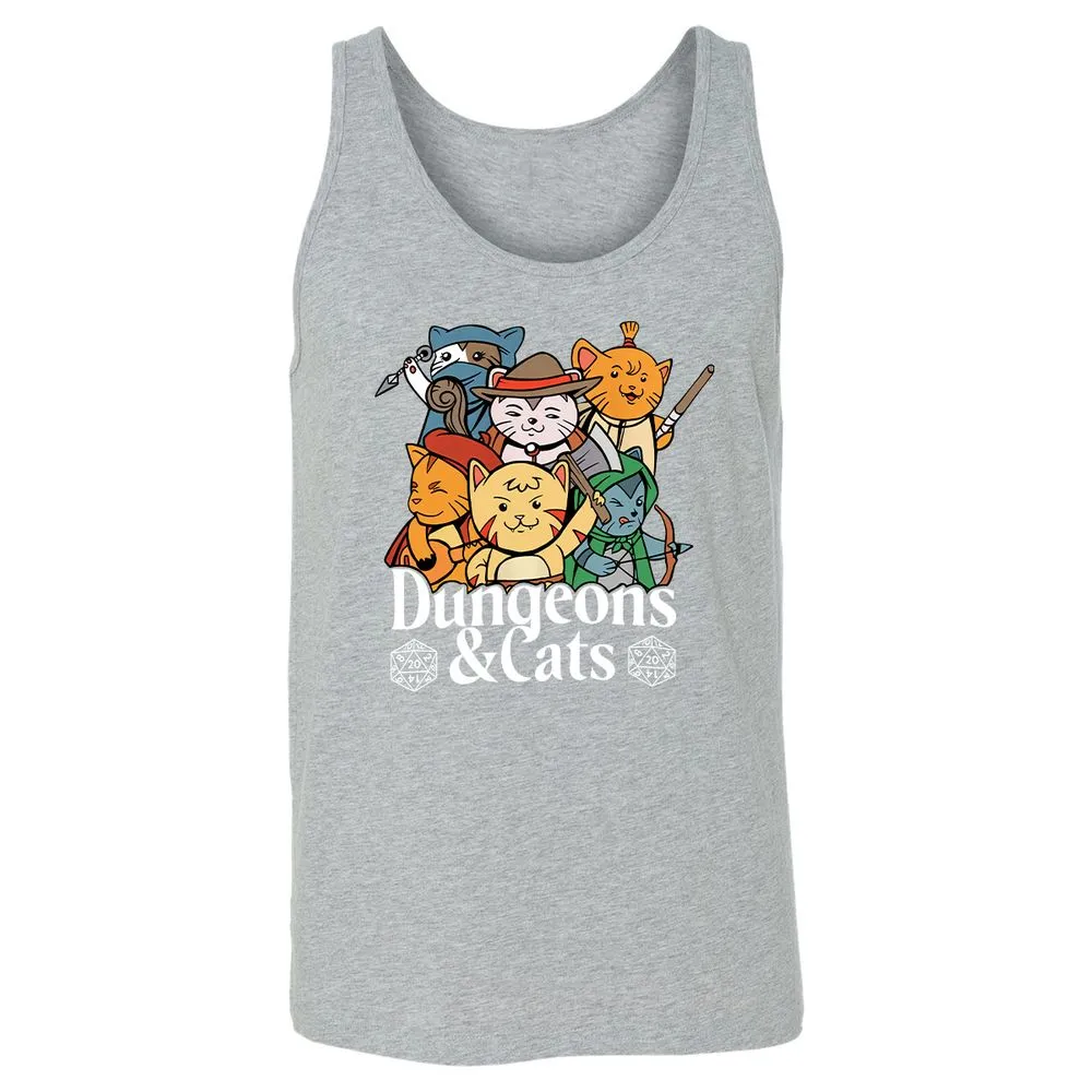 Dungeons & Cats Unisex Jersey Tank - Athletic Heather - 4