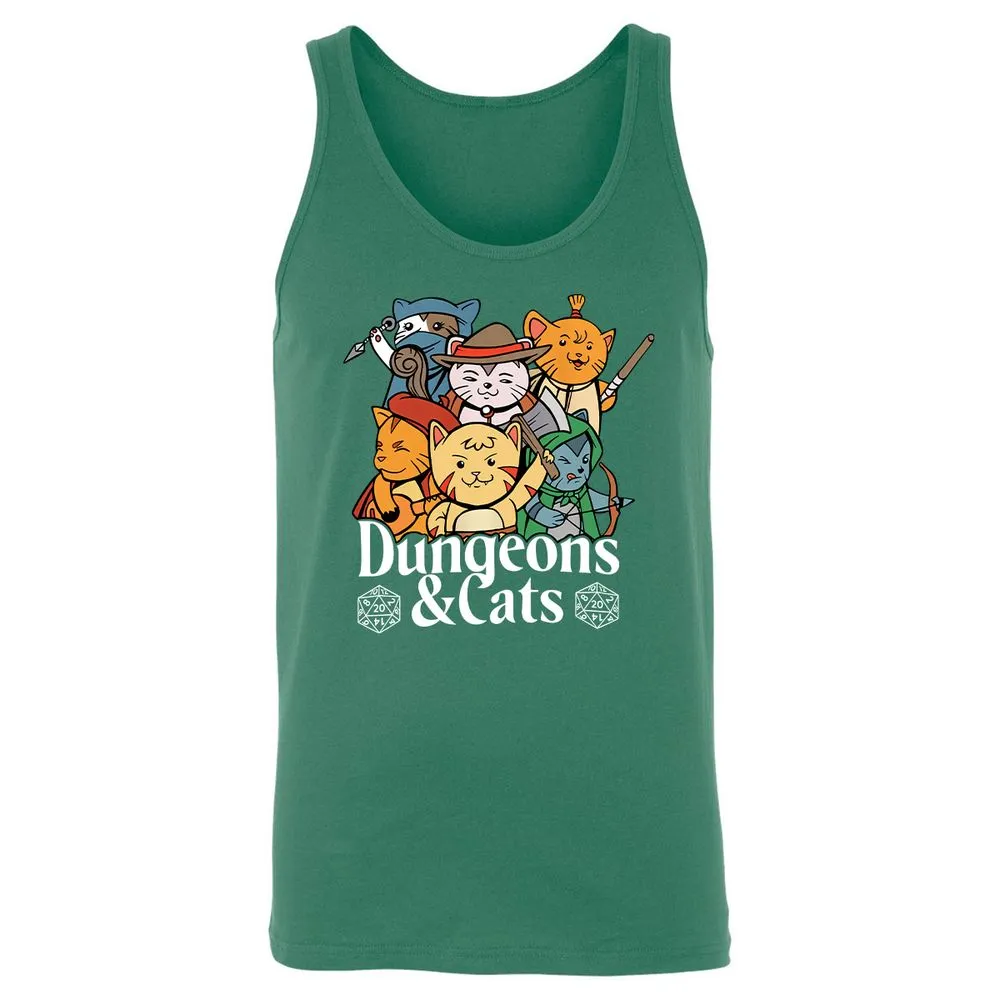 Dungeons & Cats Unisex Jersey Tank - Kelly - 9